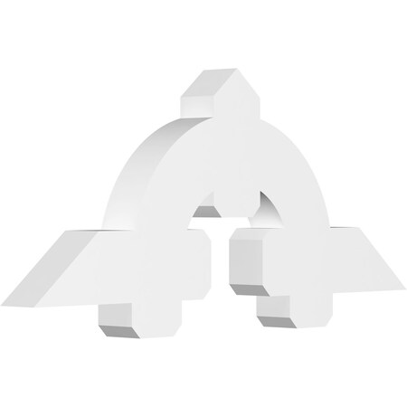 Ekena Millwork Ericson Architectural Grade PVC Gable Bracket, 48"W x 20"H x 4"D x 6"F, 10/12 Pitch GBP048X20X0406ERI00